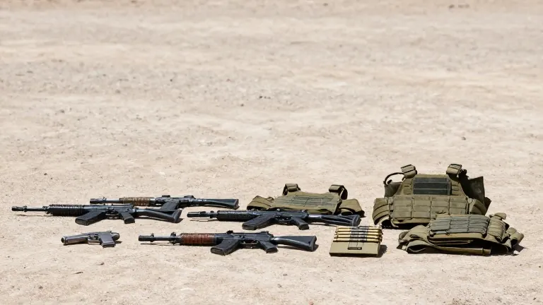 Illustration for: 19 guns and 6 grenades seized in Kalansuwa weapons cache